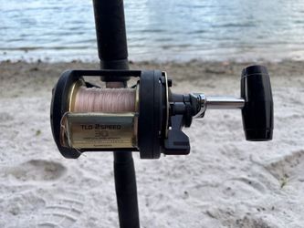 🐠 Preowned Shimano TLD 30 2 Speeds Reel With Mono & Preowned OceanMaster 30-80LB Rod 🔥