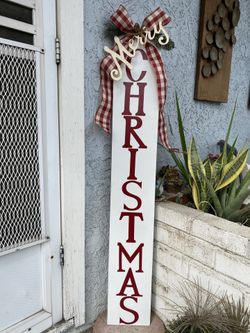 Hand made Merry Christmas sign