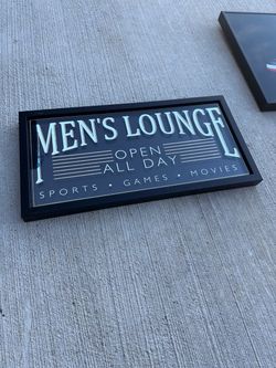 Men's Lounge Framed Wall Sign