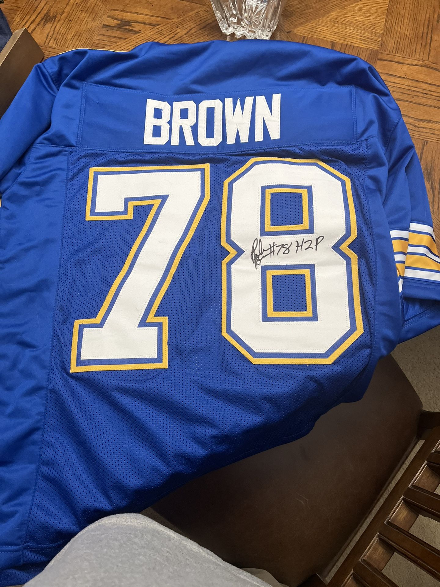 Ruben Brown Pittsburgh Panthers Autograph College Jersey