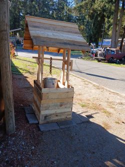 Wooden Decorative Wishing Well