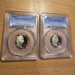 Proof Jefferson Nickels 
