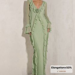 sage green dress (m)