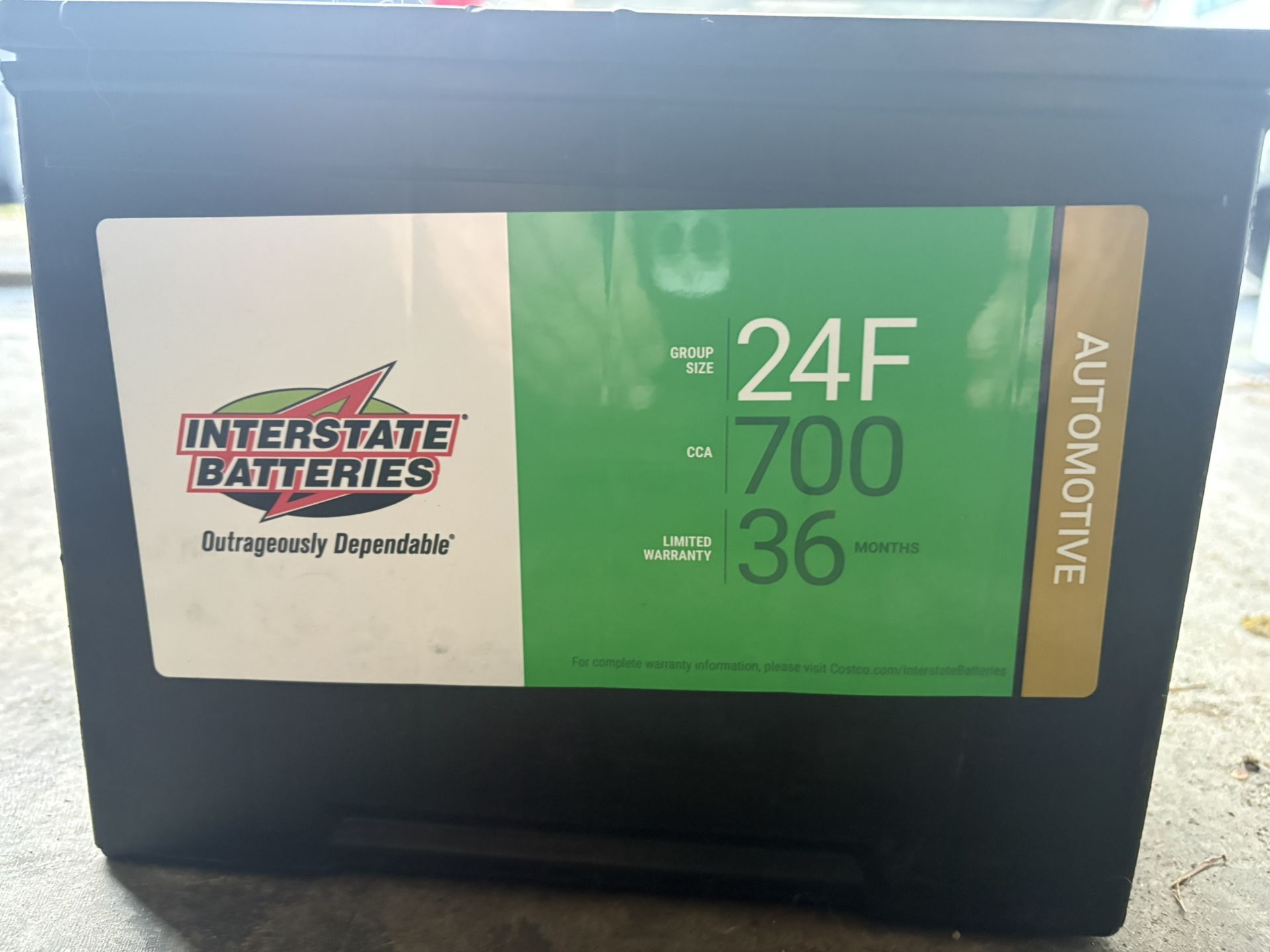 24F Car Battery - New, Unused - Costco May 2024