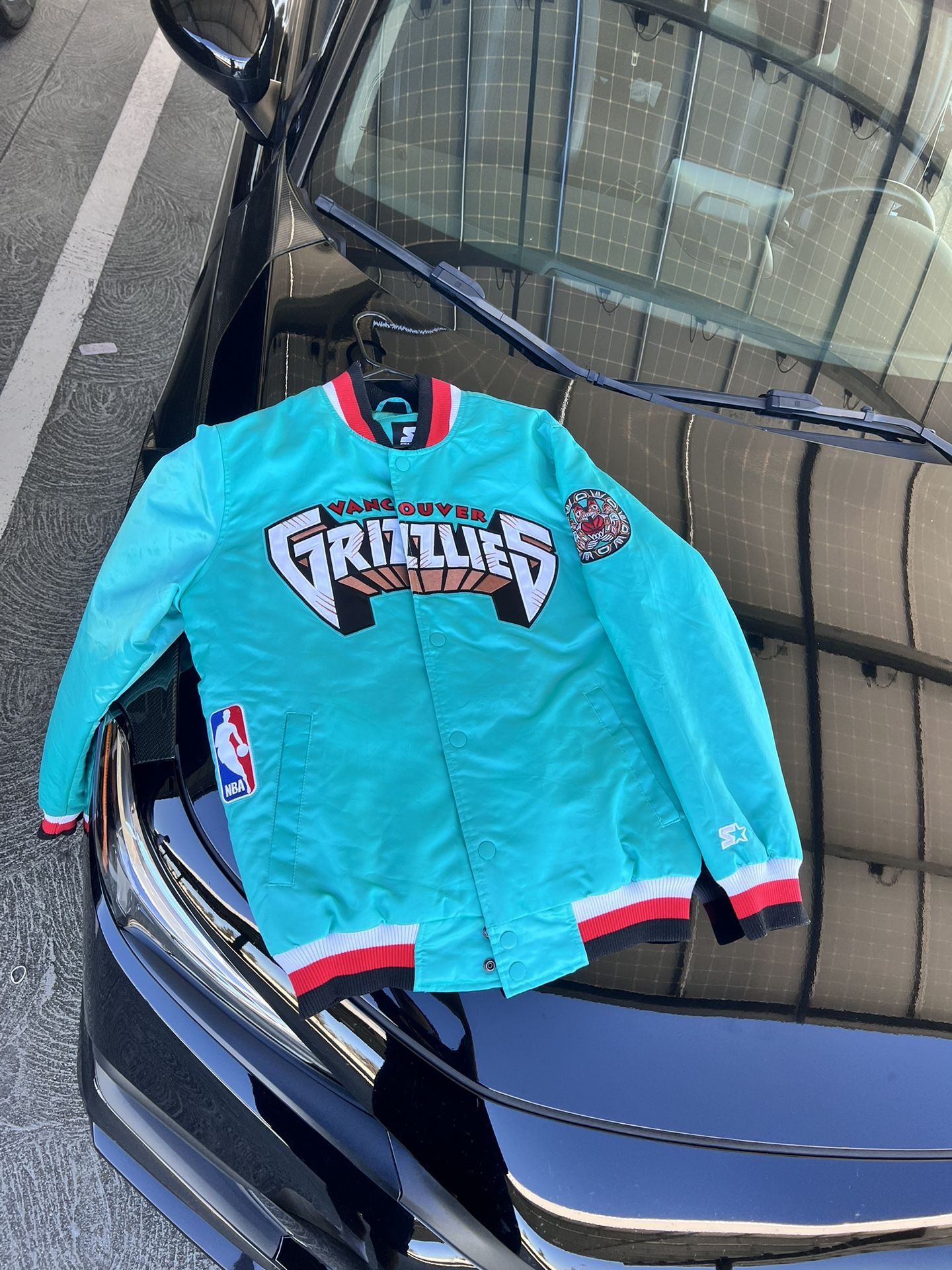 NWTVANCOUVER GRIZZLIES satin STARTER black label Jacket size M