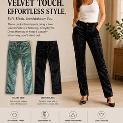 Lucky Brand Crushed Velvet Pants Bundle 00/24