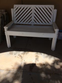 Wood bench
