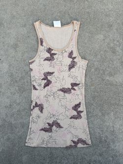 Vintage Scrapbook brand floral ish print tanktop