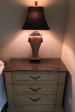 Big marble top beige/ brown Night Stand