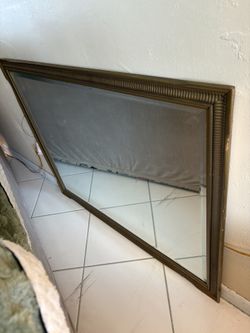 Antique Mirror. Wood Frame