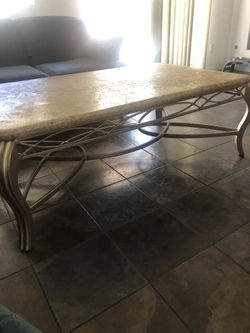 Marble coffee table. Living room table