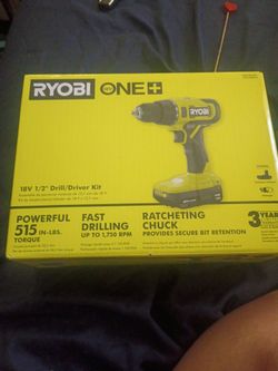 Ryobi 1/2 in drill with battery and charger