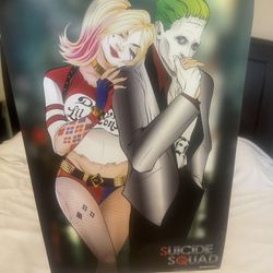 THE JOKER HARLEY  QUINN ART PRINT 11X17 INCHES  POSTER SUICIDE SQUAD Autograph