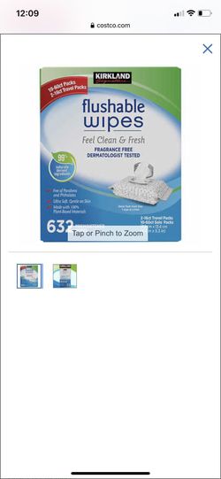 Flushable wipes