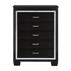 Brand New Black/White/Gray 5-Drawer Chest (38 x 17 x 51.25H)(