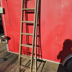 Antique Wooden Extension Ladder