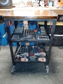 Heavy Duty Steel Rolling Workshop Cart