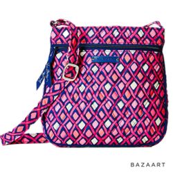 Vera Bradley NWOT Katalina Pink Purple Diamond Quilted Crossbody Shoulder Bag 