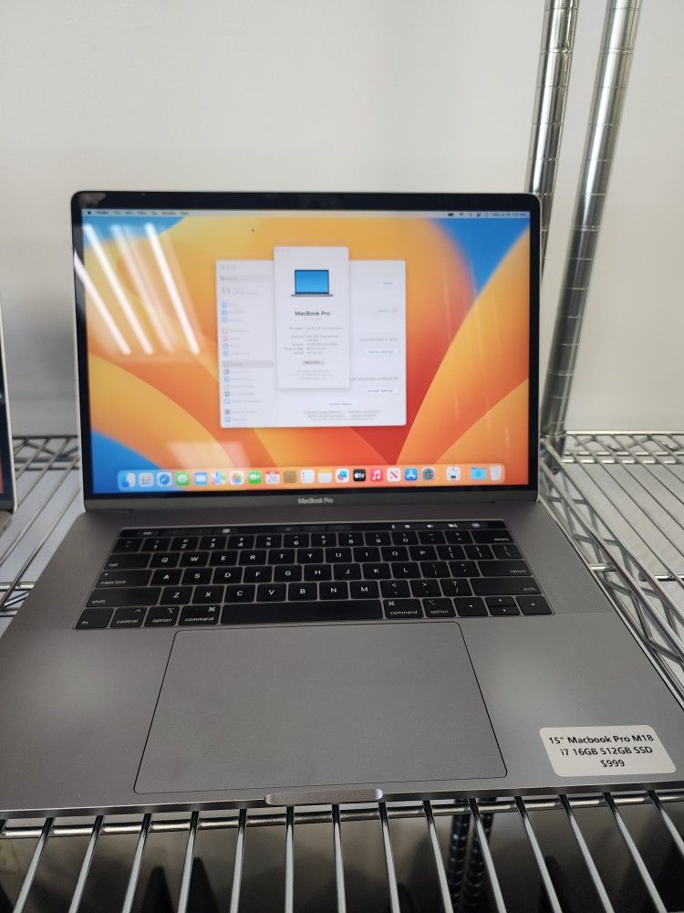 15" Touchbar MacBook Pro
