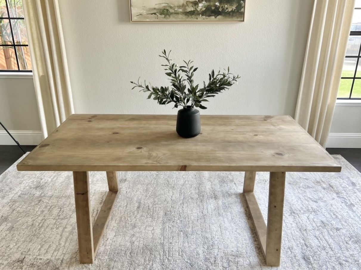 6FT X 3FT Solid Wood Modern Rustic Farmhouse Dining Table