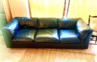 Blue Leather Couch
