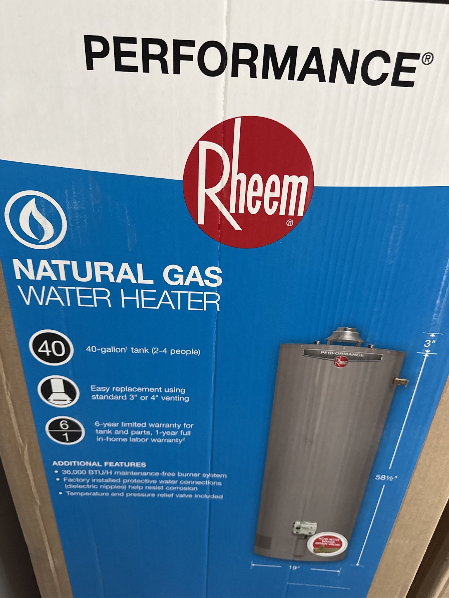 WATER HEATER NEW FULL Warranty