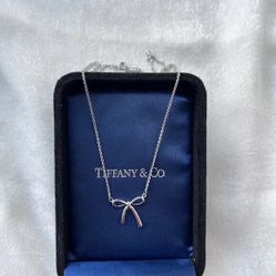 Tiffany & Co Silver Bow Necklace
