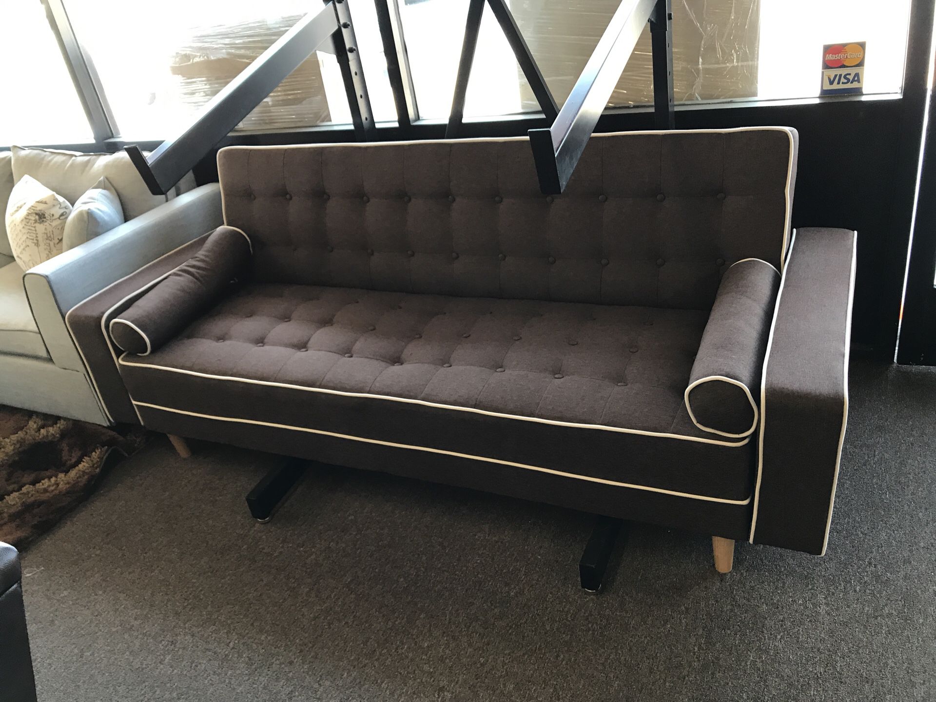 Futon sofa 🛋 on sale only at elegant Furniture 🎈🛋📦