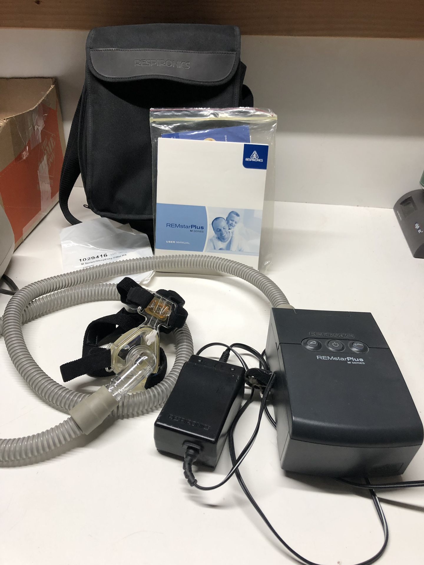 Respironics REMstar Plus M series with cflex Cpap machine.. Works great.. Low hours..