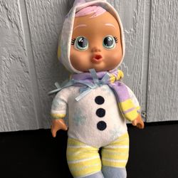 Cry Babies Tiny Cuddles Christmas Snowy 9-inch baby doll