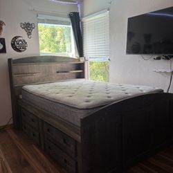 Full Size Captains Bed Frame 