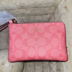 COACH Pink Wristlet 