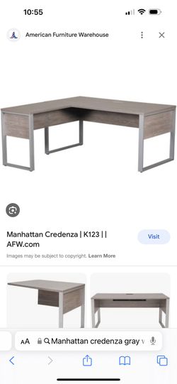 L Shaped Desk And Credenza