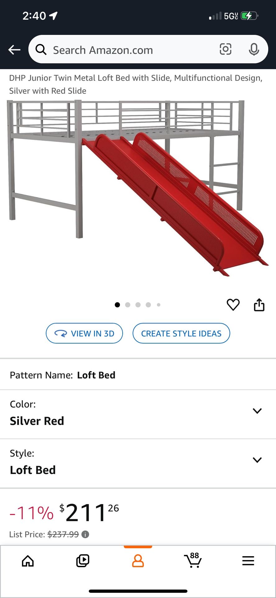 Bunk Bed w/slide