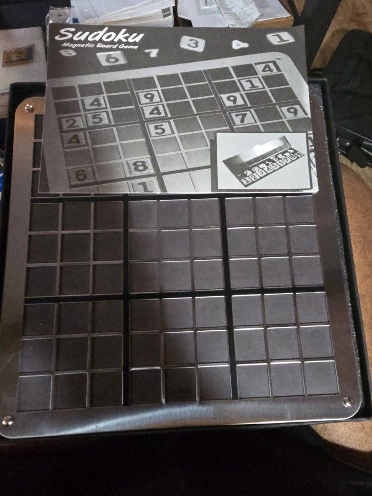 SUDOKU Magnetic Board Game. Metal Board and instructions. Game for the family.