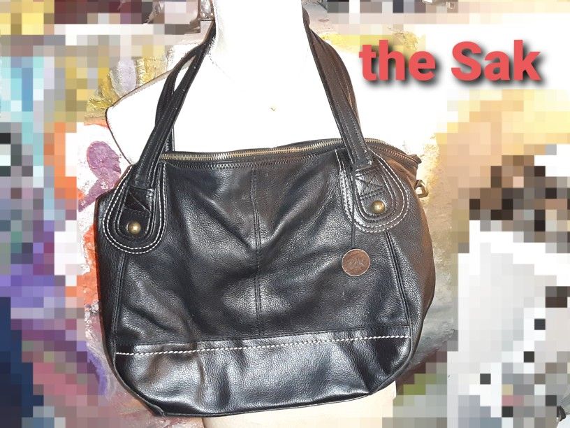 The Sak Crossbody/shoulder Black Leather Purse