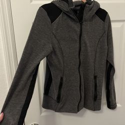 Grey Lightweight Jacket with Hoodie for Female - Size: Medium - 90 Degree (Yoga style)