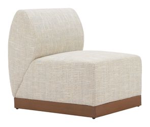Christy Beige Outdoor Armless Chair