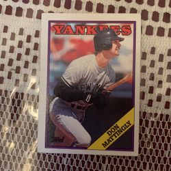1988 Don Mattingly Card #300 Yankees