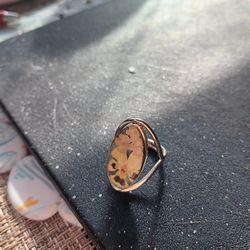 PRESSED YELLOW FLOWERY RING