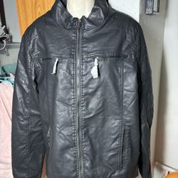 New Apparel Men Faux Leather Jacket