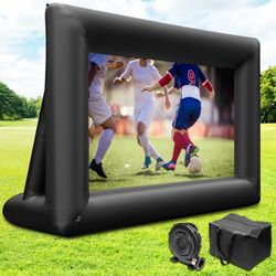 24FT Inflatable Movie Projector Screen Projection Outside Theater w/Blower
