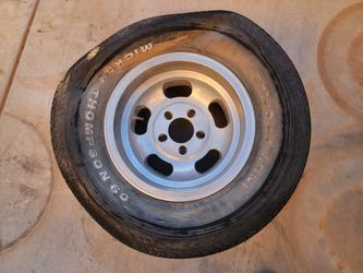 Single Aluminum Slot Mag Wheel 14x7.5" Rim 5 Lug