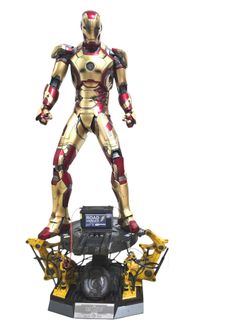 Hot Toys Iron Man Mark 42 DELUXE 1/4 Scale PERFECT CONDITION
