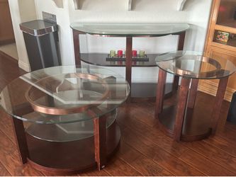 Living room 3pc wood table set
