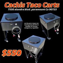 Carrito Para Crepas | Incluye Manguera Con Regulador | Patas Desmontable
