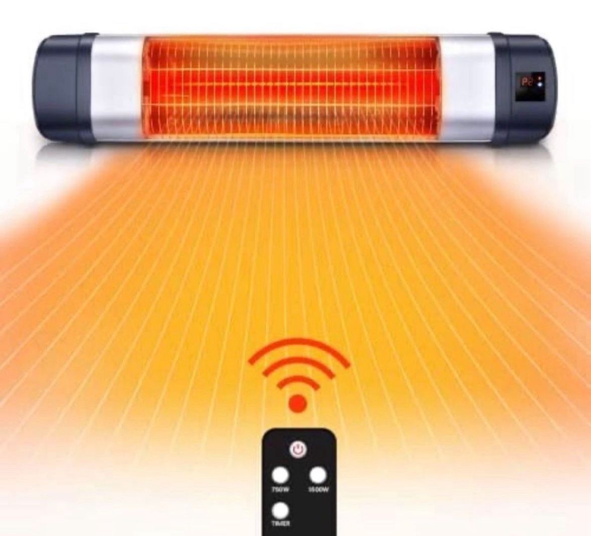 Brand New) Wall Mounted Electric Heater, 1500W Hanging Space