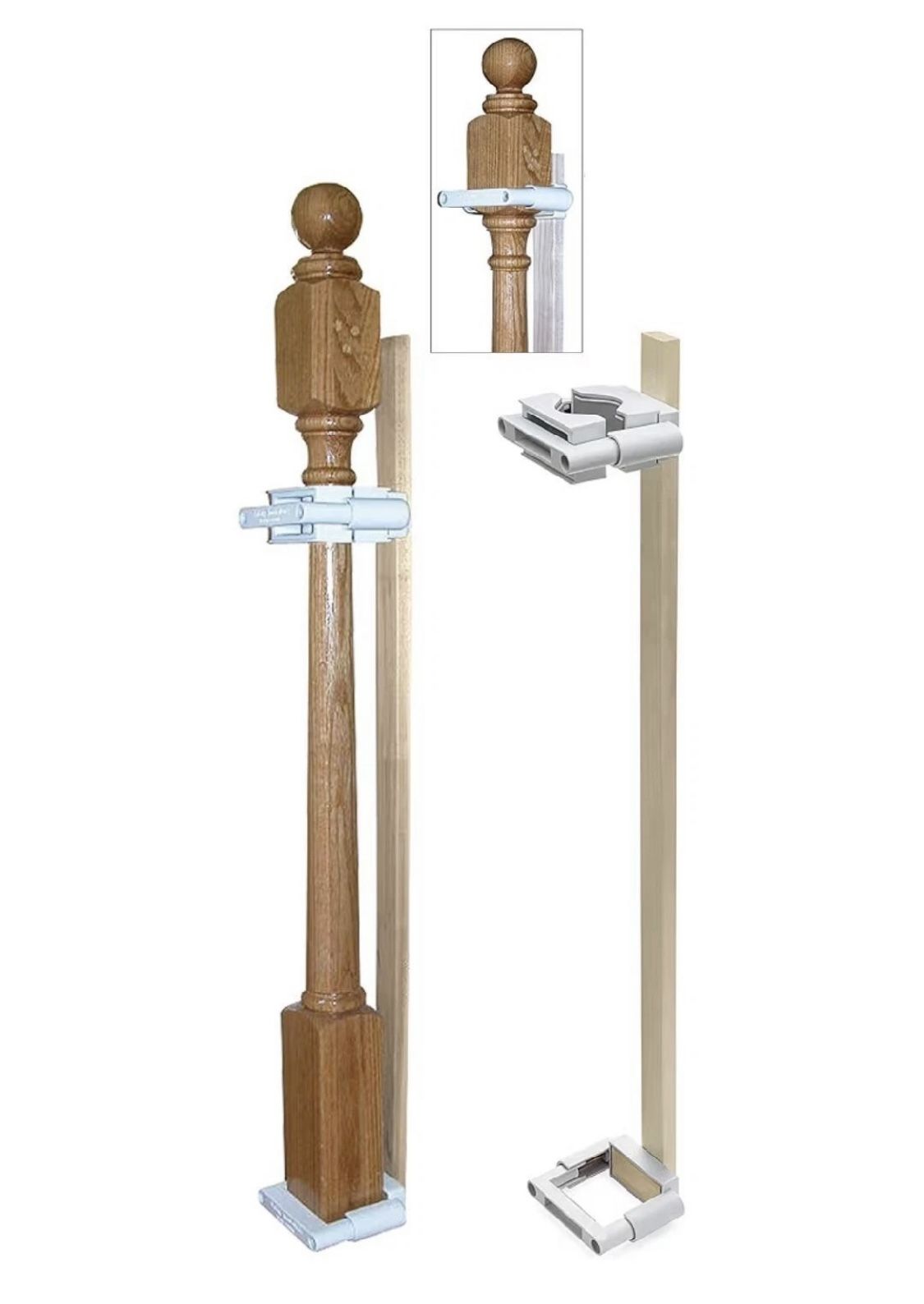 NEW Stairway Gate Mounting Kit, Fits Posts for 2 3/4 Inches to 3 1/2 Inches Wide New, Open Box