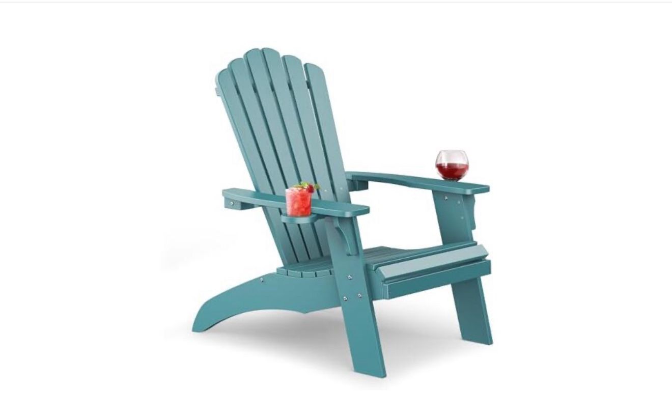 Blue Oversized Adirondack Chair β Weatherproof & Easy Assembly