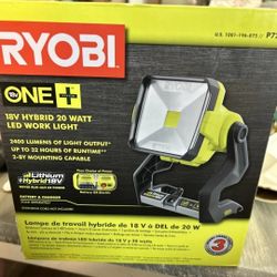 Ryobi P721 One + 18V Dual Power Hybrid 20 Watt LED Work Light (Tool Only)